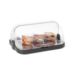 Vitrine Buffet con Tapa Deslizante UNIQ - Negro - HENDI
