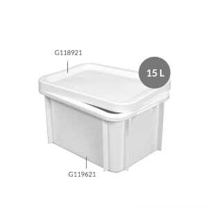 Bac Rectangular 15 L Blanco