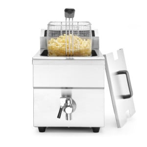 Induction Fryer with Drain Tap - 8 L