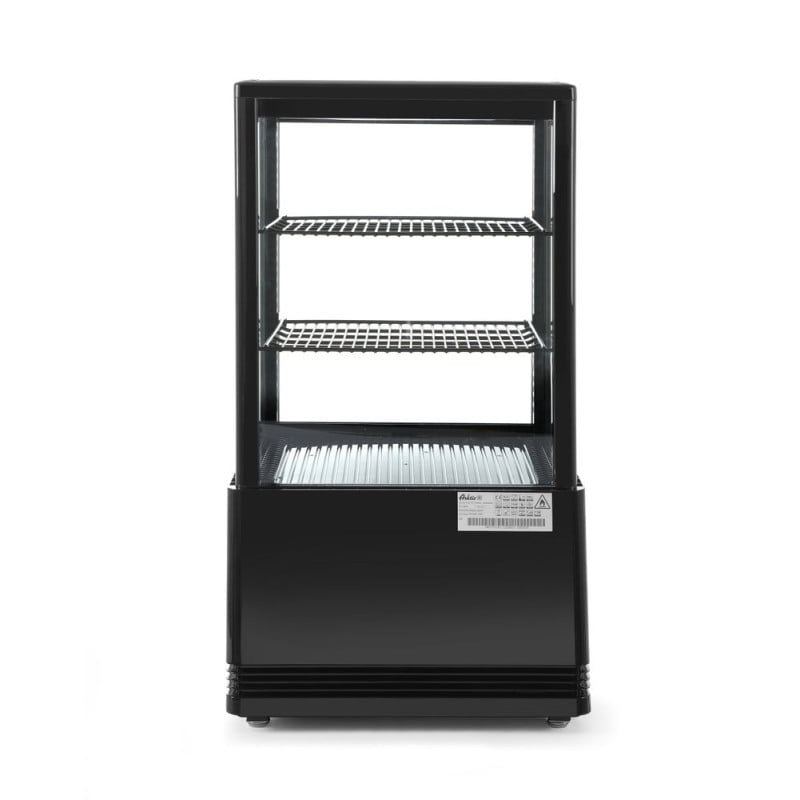 Vitrina refrigerada blanca de 4 caras de cristal - 58 L