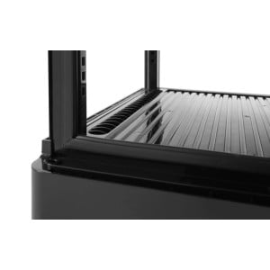 Vitrina refrigerada negra de 4 caras de cristal - 68 L