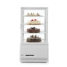 White Refrigerated Display Case with 4 Glass Sides - 68 liters