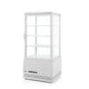 Vitrina refrigerada blanca de 4 caras de cristal - 78 litros