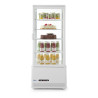 Vitrina refrigerada blanca de 4 caras de cristal - 98 litros