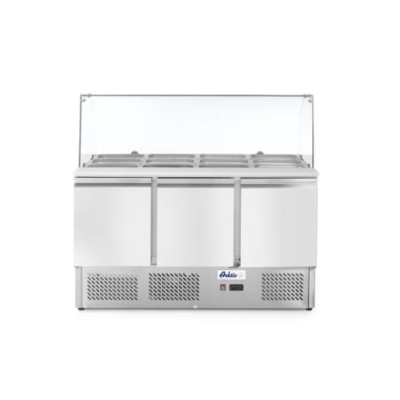 Vitrina refrigerada de 3 puertas para ensaladas con cristal 380L - Marca HENDI - Fourniresto