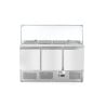 Vitrina refrigerada de 3 puertas para ensaladas con cristal 380L - Marca HENDI - Fourniresto