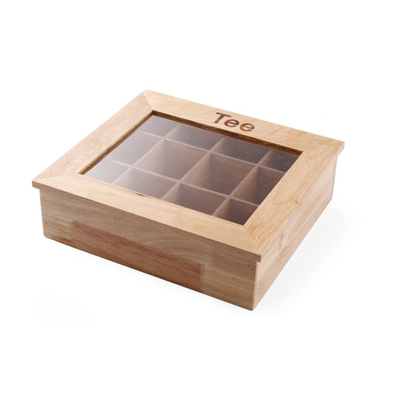 Caja de té de madera - Marca HENDI