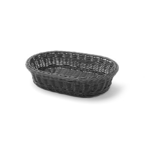 Cesta de pan ovalada negra - 320 x 230 mm