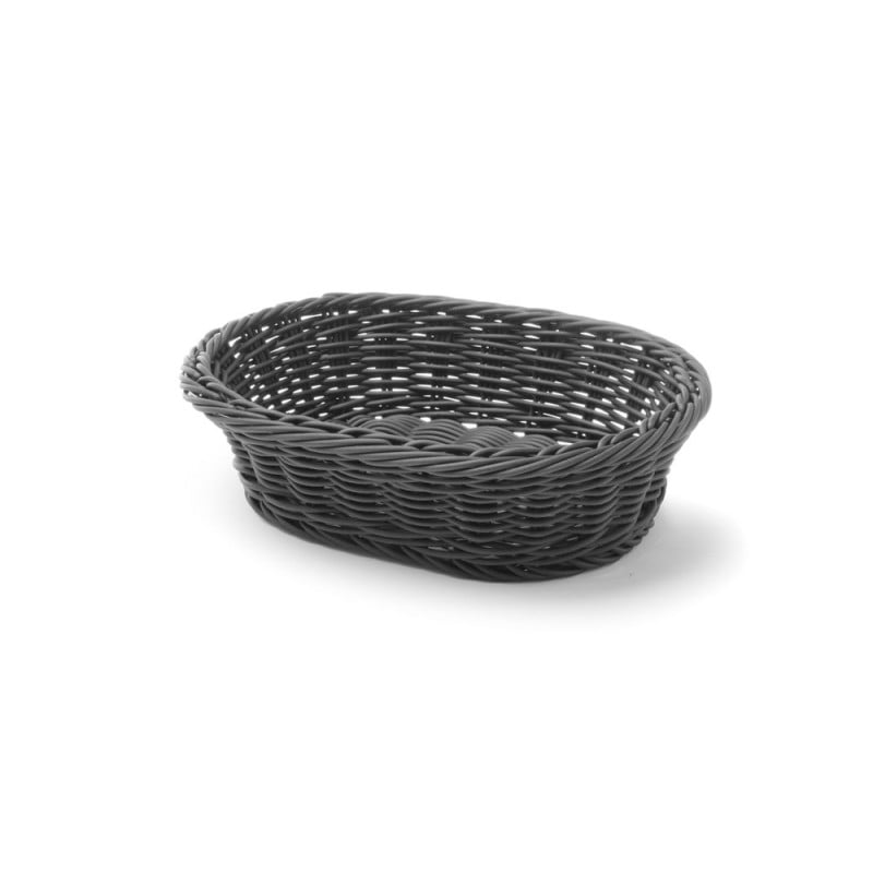 Cesta de pan ovalada negra - 250 x 190 mm