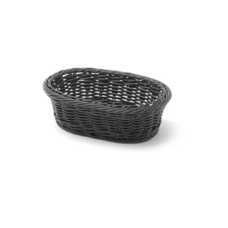 Cesta de pan ovalada negra - 190 x 120 mm