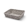 Cesta de pan rectangular gris - 400 x 300 mm