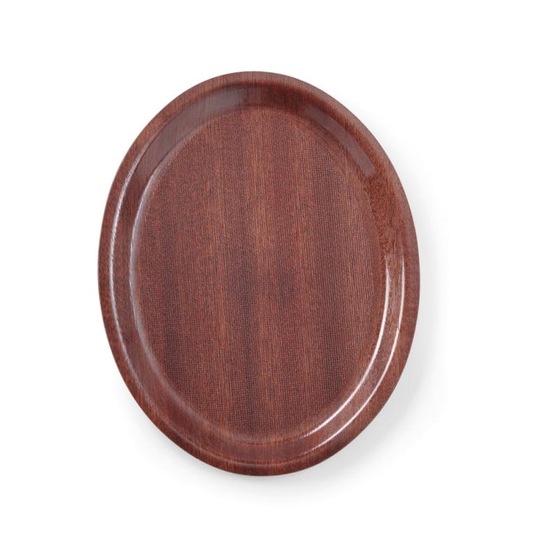 Plato de madera ovalado - 200 x 265 mm - Marca HENDI - Fourniresto