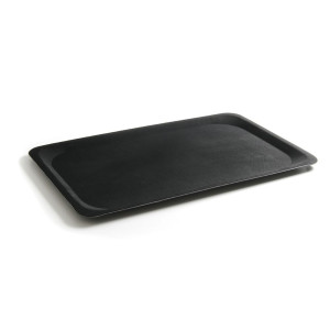 Bandeja rectangular de fibra de vidrio - Negro - Euronorm - Marca HENDI