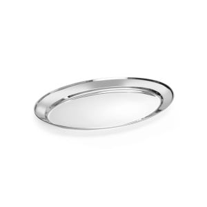 Plato Oval de Acero Inoxidable - 450 x 290 mm - Marca HENDI - Fourniresto