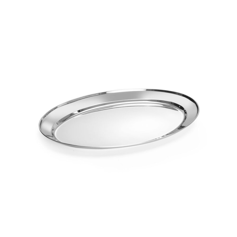 Plato Oval de Acero Inoxidable - 450 x 290 mm - Marca HENDI - Fourniresto