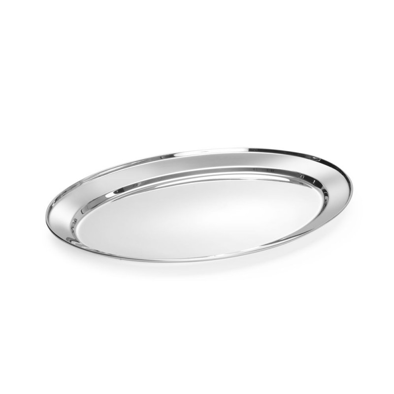 Plato Oval de Acero Inoxidable de Gran Tamaño - 500 x 350 mm - Marca HENDI - Fourniresto