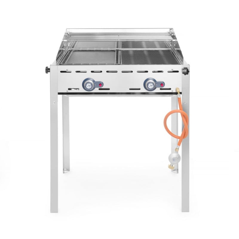 Barbacoa de gas profesional Green Fire con 2 quemadores - Marca HENDI