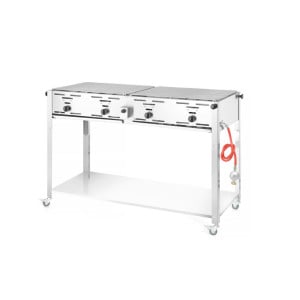 Barbacoa de gas de alta capacidad Grill-Master Quattro - Marca HENDI