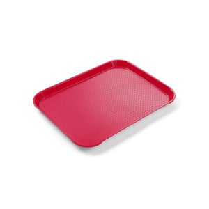 Bandejita rectangular para comida rápida - Modelo pequeño 265 x 345 mm - Rojo