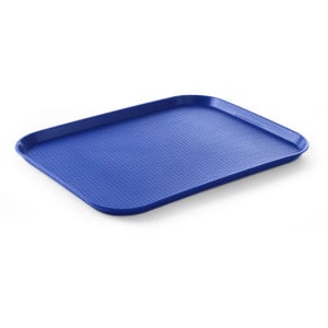 Plateau Rectangulaire Fast Food - Grand Modèle 450 x 350 mm - Bleu