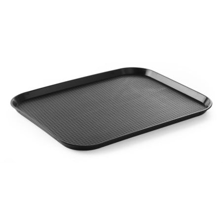 Bandej Rectangular FastFood - Modelo Grande 450 x 350 mm - Negro