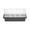 Caja de ingredientes - 4 compartimentos de ABS negro - HENDI