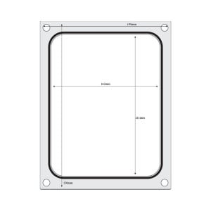 Matriz de sellado para selladora manual - 227 x 178 mm - Hendi