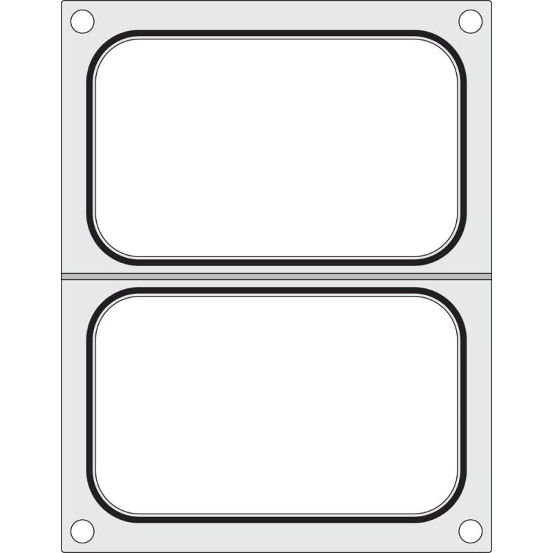 Matriz de sellado para selladora manual - 2 compartimentos 178 x 113 mm - Hendi