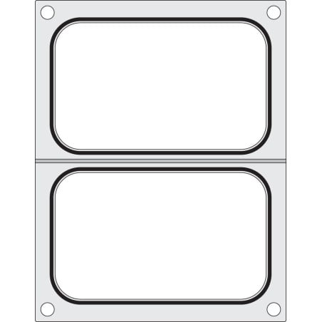 Matriz de sellado para selladora manual - 2 compartimentos 178 x 113 mm - Hendi