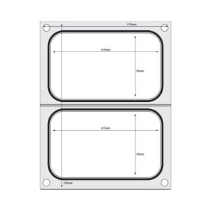 Matriz de sellado para selladora manual - 2 compartimentos 178 x 113 mm - Hendi