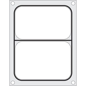 Matrice de Scellage pour Scelleuse Manuelle - 2 Compartiments - Hendi