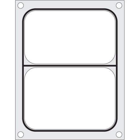 Matriz de sellado para selladora manual - 2 compartimentos - Hendi