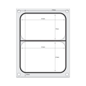 Matriz de sellado para selladora manual - 2 compartimentos - Hendi