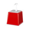 Distribuidor de Salsa con Bomba - Rojo - 2,5 L - Hendi