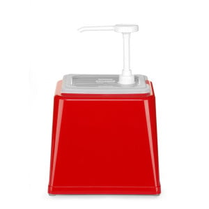 Sauce Dispenser with Pump - Red - 2.5 L - Hendi