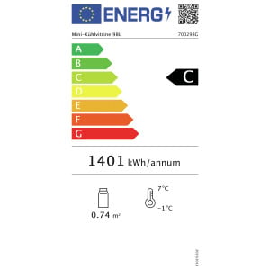 Vitrina refrigerada profesional de 98 litros