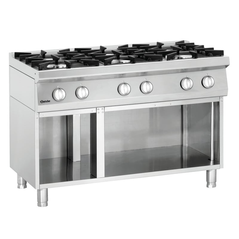 Six-burner stove with base unit Series 700