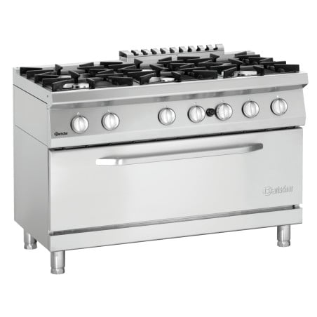 Six-burner stove with large gas oven Series 700