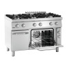 Six-burner stove with electric oven GN 1/1 and Series 700 cabinet