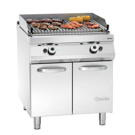 Parrilla de piedras de lava a gas Profesional Bartscher Serie 900 - Parrilla V