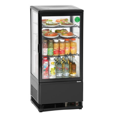 Vitrina refrigerada profesional Bartscher - 78 L negra