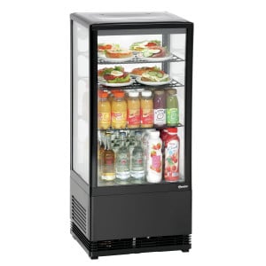 Vitrina refrigerada profesional Bartscher - 78 L negra