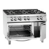 Horno de 6 fuegos vivos serie 900 - Horno a Gas GN 2/1 y armario de la marca Bartscher