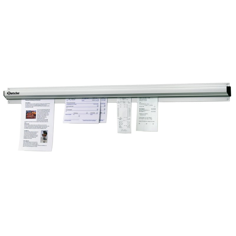 Pinza Porta-Fichas de Pared de Aluminio - 610 mm