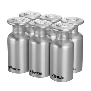 Set of 6 Aluminum Salt Shakers - 19 cm Bartscher