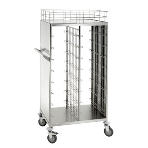 Trolley with Trays 443 x 343 mm and GN 1/1 Containers - 2 x 8 Levels