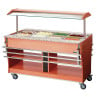 Sliding Shelves for Heated and Refrigerated Buffet - 4 x GN 1/1