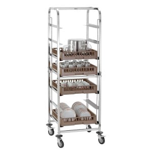 ASP700 Bartscher washing rack trolley: Efficient professional storage.