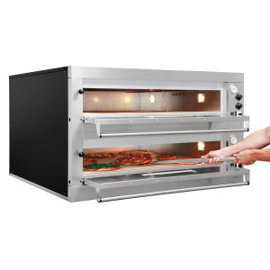 Horno para pizza Bartscher ET205 2BK 1050x1050 - Horno profesional 18 pizzas