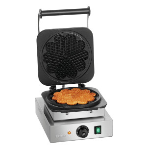 Gaufrier professionnel Bartscher 1HW211 en acier inoxydable - Cuisson parfaite des gaufres cœur